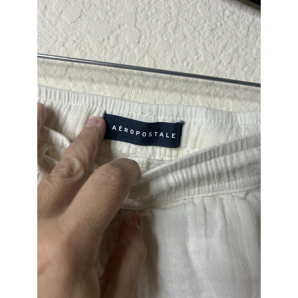 Aeropastel White 100% Cotton Drawstring Summer Men's Shorts M Resort Vacation - Picture 4 of 9